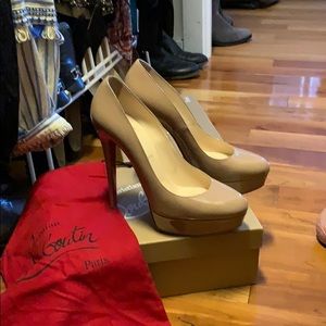 Christian Louboutin Bianca 140 Patent Calf Nude